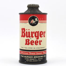Burger Beer Flat Bottom Cone Top 155-22