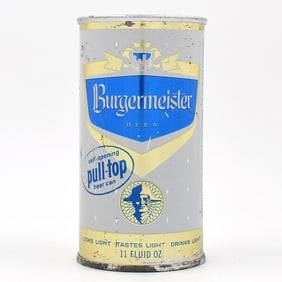 Burgermeister Beer 11 Ounce Zip Top SAN FRAN PULL TOP PROMO 51-17