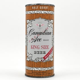 Canadian Ace Beer 16 Ounce Flat Top LIGHT BROWN MARYLAND TAX LID 227-25