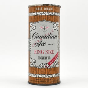 Canadian Ace Beer 16 Ounce Flat Top LIGHT BROWN SUPERIOR BREW LID 227-23