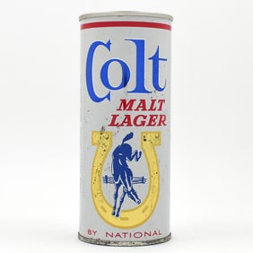 Colt 45 Malt Lager 16 Ounce Fan Tab 3 CITIES 147-23