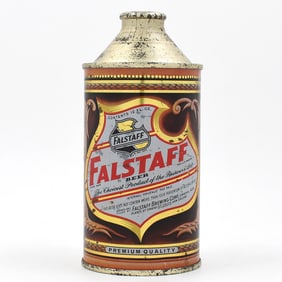 Falstaff Beer Cone Top OMAHA DNCMT 4 PERCENT IRTP 162-1
