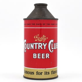 Goetz Country Club Beer Cone Top DNCMT 4 PERCENT 165-21