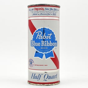 Pabst Blue Ribbon Beer 16 Ounce Lidded as a Flat Top MILWAUKEE 233-28