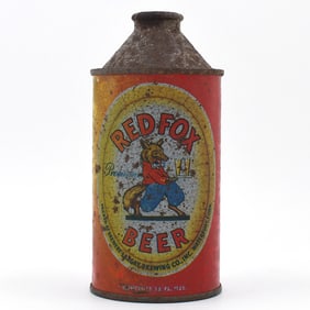 Red Fox Beer Cone Top WITHDRAWN FREE 180-26