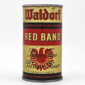 Waldorf Red Band Beer Instructional Flat Top 144-4 USBCOI 859