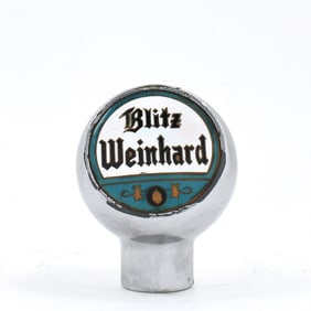 Blitz Weinhard Beer 1940s 2-sided Chrome Ball Tap Knob