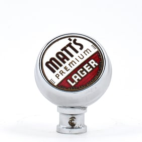 Matts Premium Lager 1930s Chrome Ball Tap Knob CLEAN