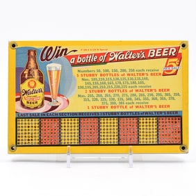 Walters Beer 1930s Punch Board