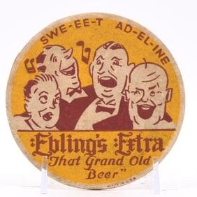 Eblings Extra 1930s Coaster SWEET ADELINE