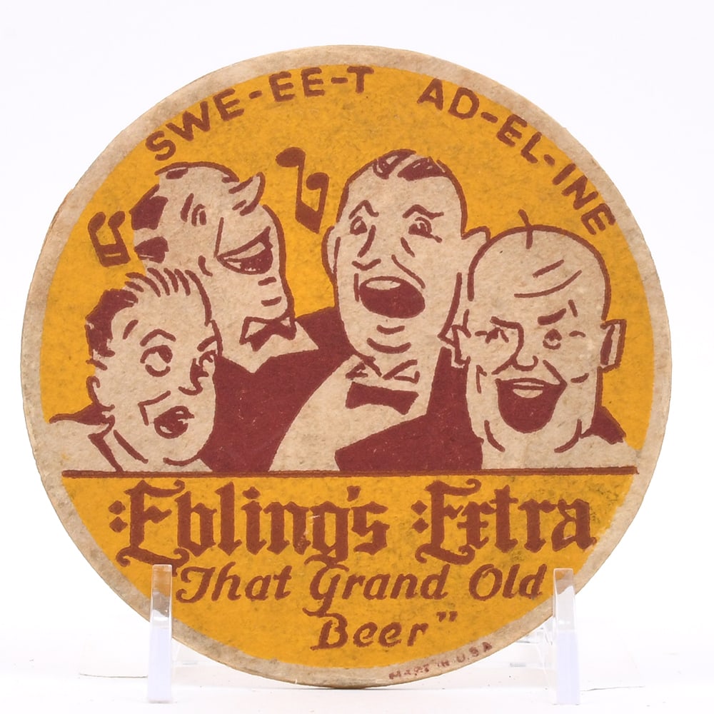 Eblings Extra 1930s Coaster SWEET ADELINE (1 of 2)
