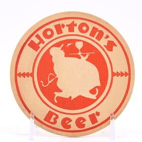 Hortons Beer 1930s Coaster ORANGE SMALLER SIZE