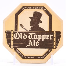 Old Topper Ale 1930s Octagonal Coaster SCARCE