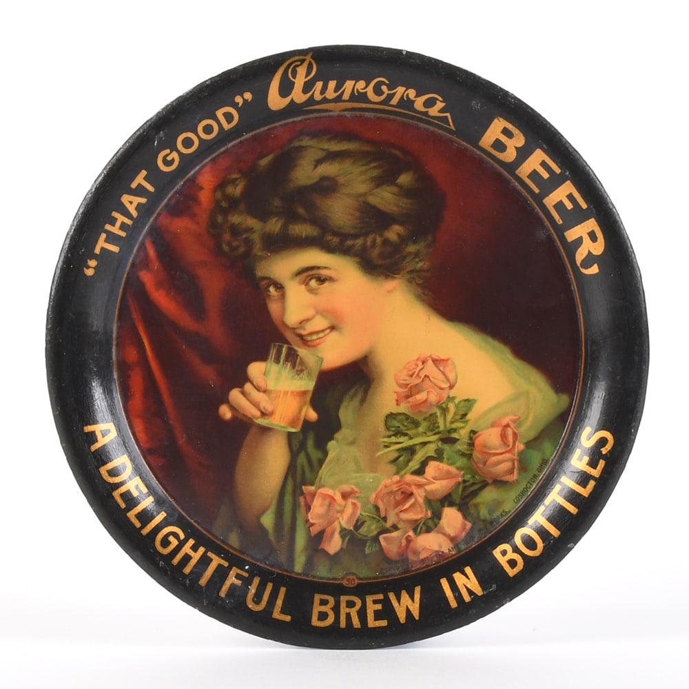 Aurora beer Pre-Prohibition Tip Tray (1 of 2)