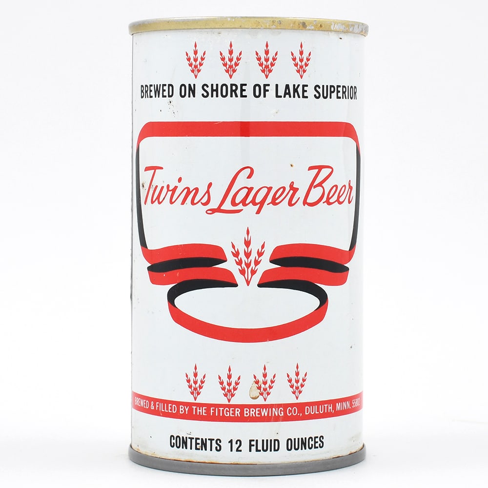 Twins Lager Beer Pull Tab 132-11: Reference: USBC 132-11 Brewery: Fitger Brewing Co., Duluth, Minnesota Manufacturer/Plant: