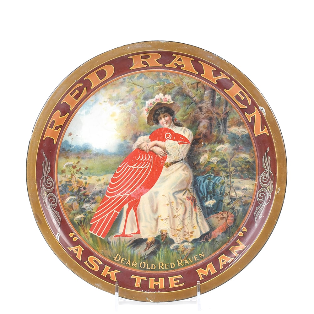 Red Raven Pre-Prohibition Serving Tray DEAR OLD RED RAVEN (1 of 2)