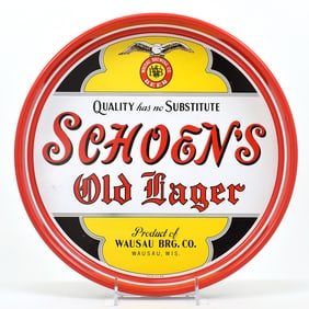 Schoen's Old Lager 1940s Serving Tray NEAR MINT