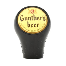 Gunthers Beer 1940s Tap Knob NEAR MINT