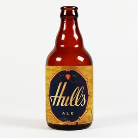 Hulls Ale Steinie Beer Bottle SCARCE