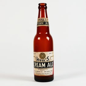 Hulls Cream Ale Long Neck Bottle w Neck Label SCARCE