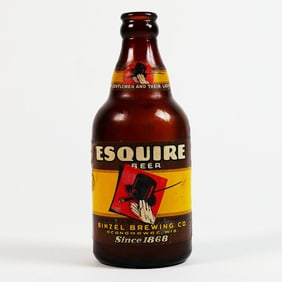 Esquire Beer Binzel Brewing Oconomowoc WISCONSIN Steinie Bottle