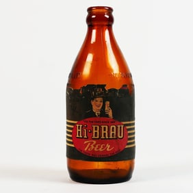 Hi-Brau Beer Stubbie Bottle TOUGH GRAND RAPIDS MICHIGAN