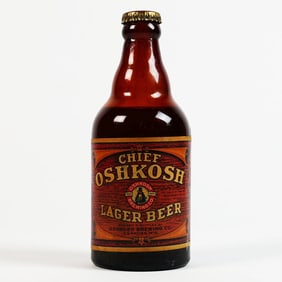Chief Oshkosh Lager Steinie Beer Bottle