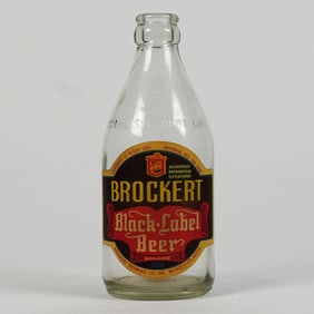 Brockert Black Label Beer Stubby Bottle CLEAN
