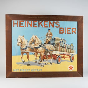Heinekens Bier Het Meest Getapt Amsterdam Litho
