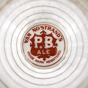 Van Nostrand's PB Ale Pre-Prohibition Barrel-Shaped Drinking Glass