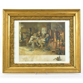 E and J Burkes Bass Ale-Guinness Stout Irish Pre-Prohibition Lithograph