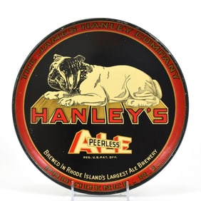 Hanleys Ale 1940s Serving Tray BULLDOG