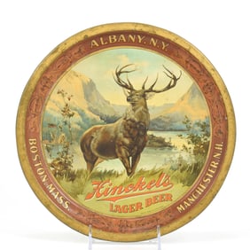 Hinckels Beer Pre-Prohibition Serving Tray Stag Motif ALBANY