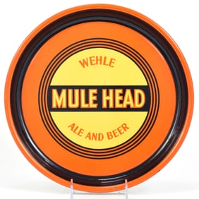 Wehle Mule Head Ale-Beer 1930s Serving Tray CLEAN