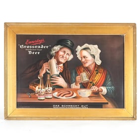 Emmerling's Grossvader Beer Tin Litho Sign EXCELLENT
