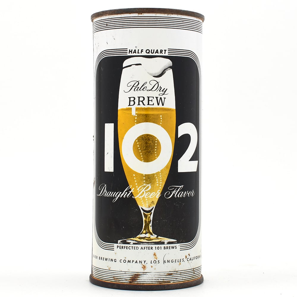 Brew 102 Beer 16 Ounce Flat Top 225-32 TOUGH: Reference: USBC 225-32 Business Name: Maier Brewing Co., Los Angeles, California Manufacturer/Plan