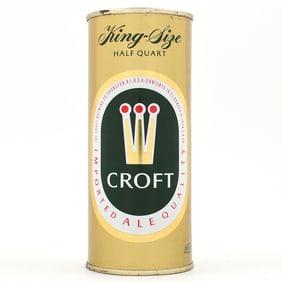 Croft Ale 16 Ounce Bank Lid Flat Top 228-6 MINTY