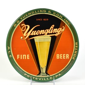 Yuenglings Fine Beer 1930s Serving Tray DECO PILSENER GLASS