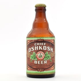 Chief Oshkosh Beer 1930s Steinie Bottle
