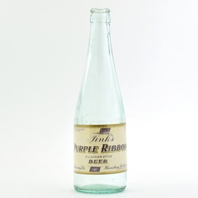 Finks Purple Ribbon Beer 1930s Label and Bottle