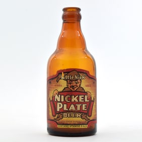 Nickel Plate Beer 1930s Steinie Bottle LITTLE NICK