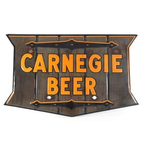 Carnegie Beer 1930s Steel Sign RARE