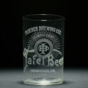 Tafel Beer Pre-Prohibition Etched Glass LIEBER BREWING