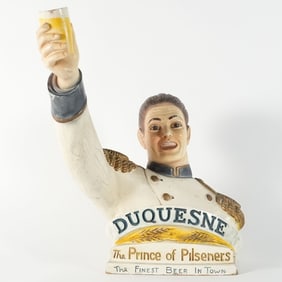 Duquesne Prince of Pilseners Back Bar Statue Large RARE