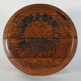 Hampden Brewing Willimansett Wooden Keg Top SHARP