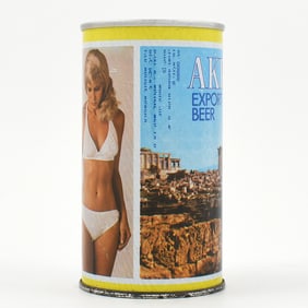 Akropol Export Beer Greek Pull Tab BATHING BEAUTY