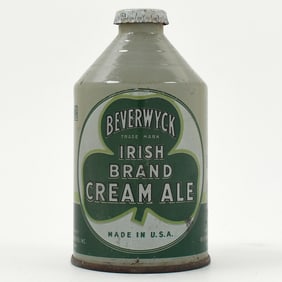 Beverwyck Irish Brand Cream Ale Crowntainer GRAY 192-7 RARE SHARP