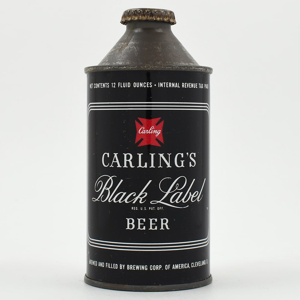 Carlings Black Label Beer Cone Top BREWING CORP 156-29 SHARP (1 of 6)