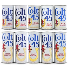 Colt 45 Malt Liquor Lot of 10 Different DETROIT