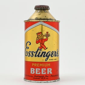 Esslingers Beer Flat Bottom Cone Top 161-17 RARELY CLEAN